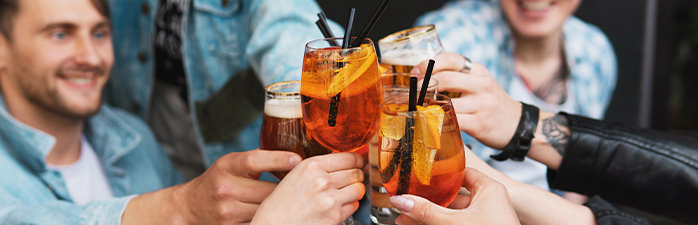 Friends cheers over mocktails